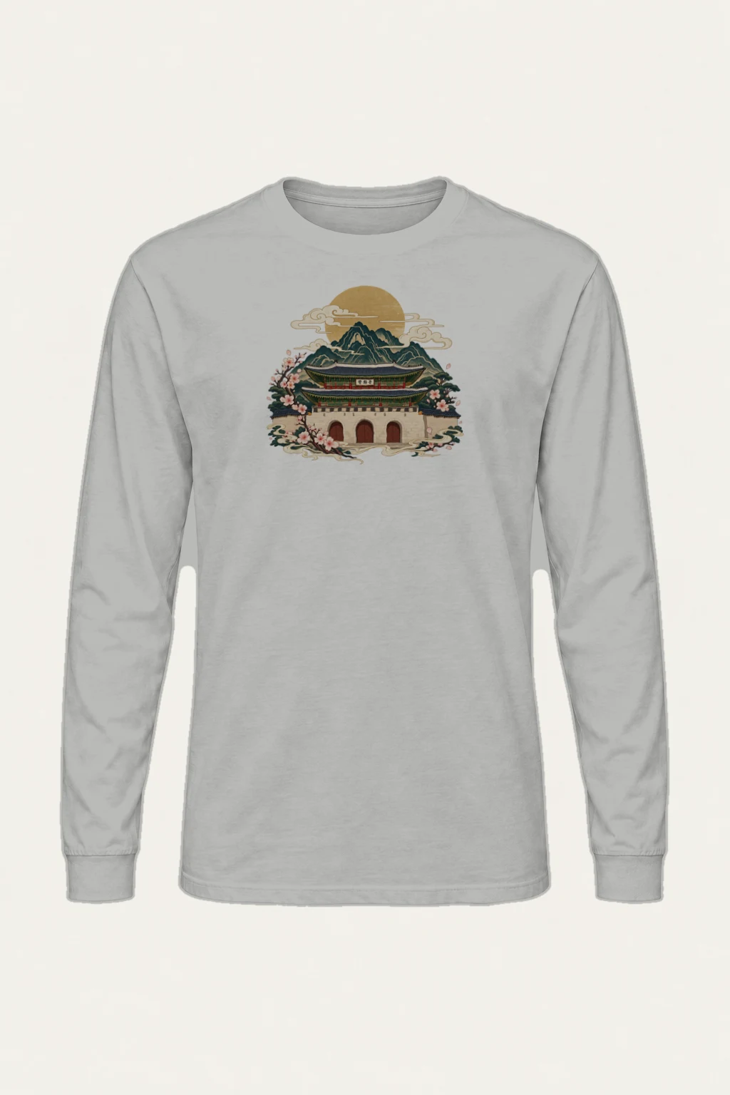 "Gwanghwamun In Bloom" Unisex Longsleeve T-shirt | Gildan 2400