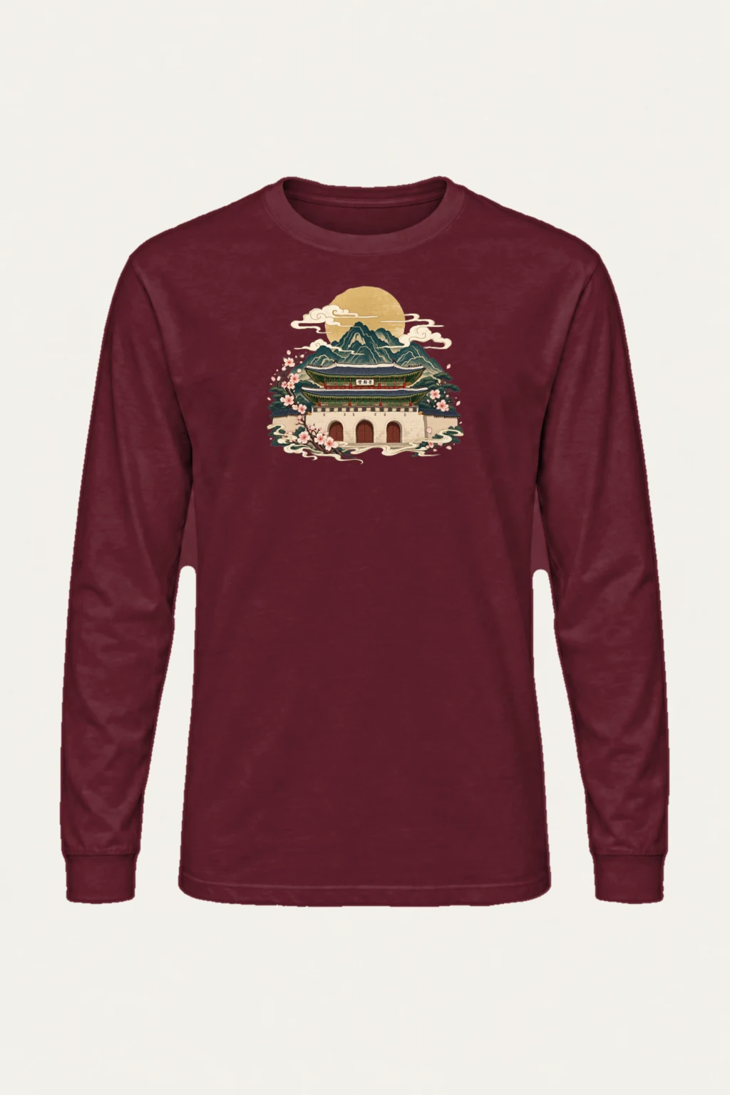 "Gwanghwamun In Bloom" Unisex Longsleeve T-shirt | Gildan 2400