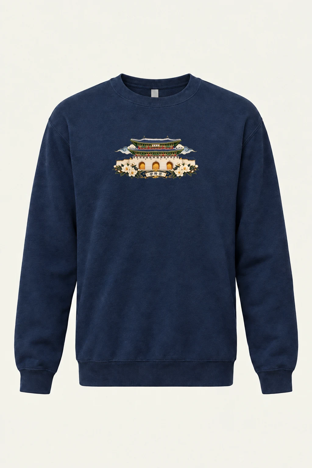 "Gwanghwamun Magnolia" Heavy Blend Unisex Crewneck Sweatshirt | Gildan 18000