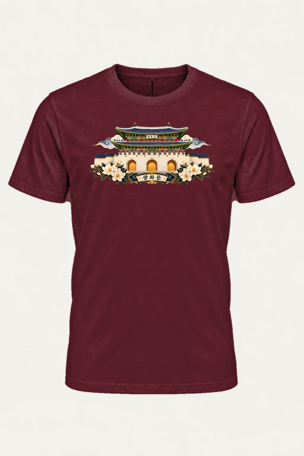 "Gwanghwamun Magnolia" Heavyweight Unisex Crewneck T-shirt | Gildan 5000