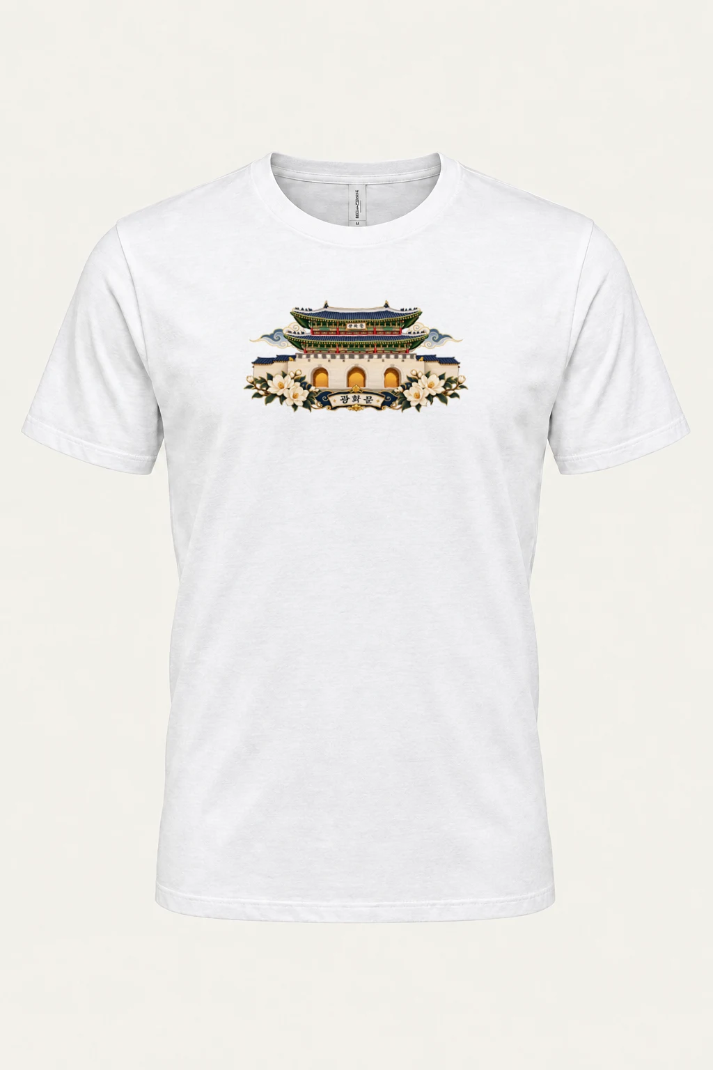 "Gwanghwamun Magnolia" Heavyweight Unisex Crewneck T-shirt | Gildan 5000