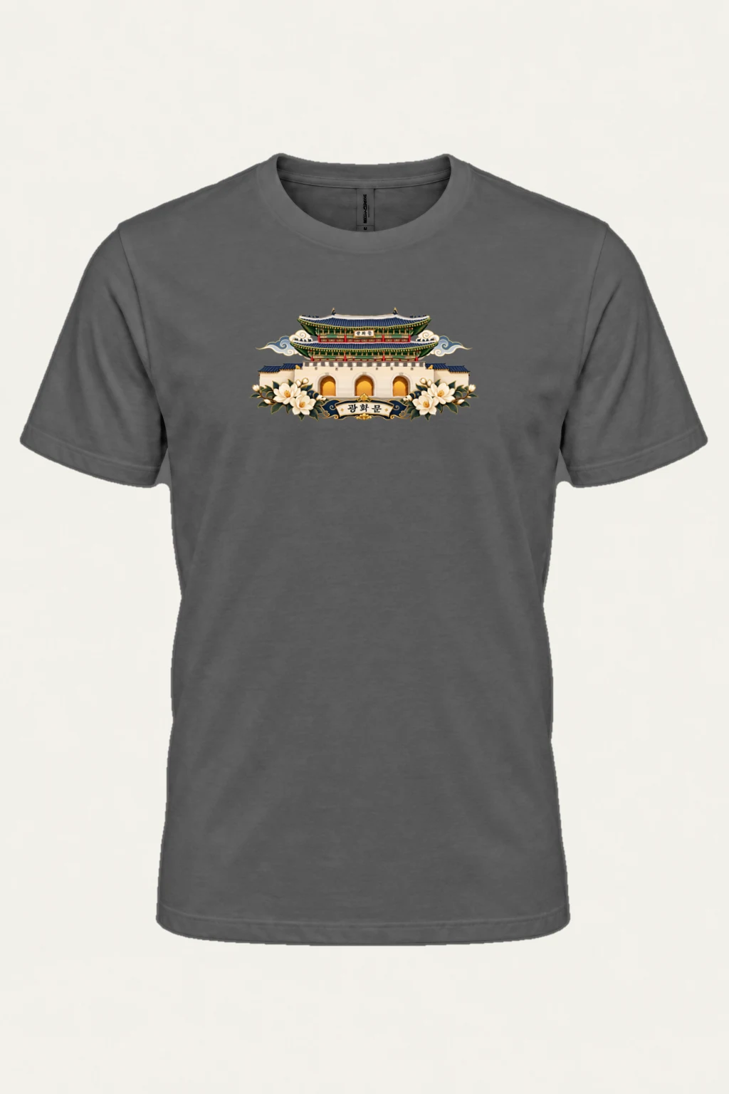 "Gwanghwamun Magnolia" Heavyweight Unisex Crewneck T-shirt | Gildan 5000