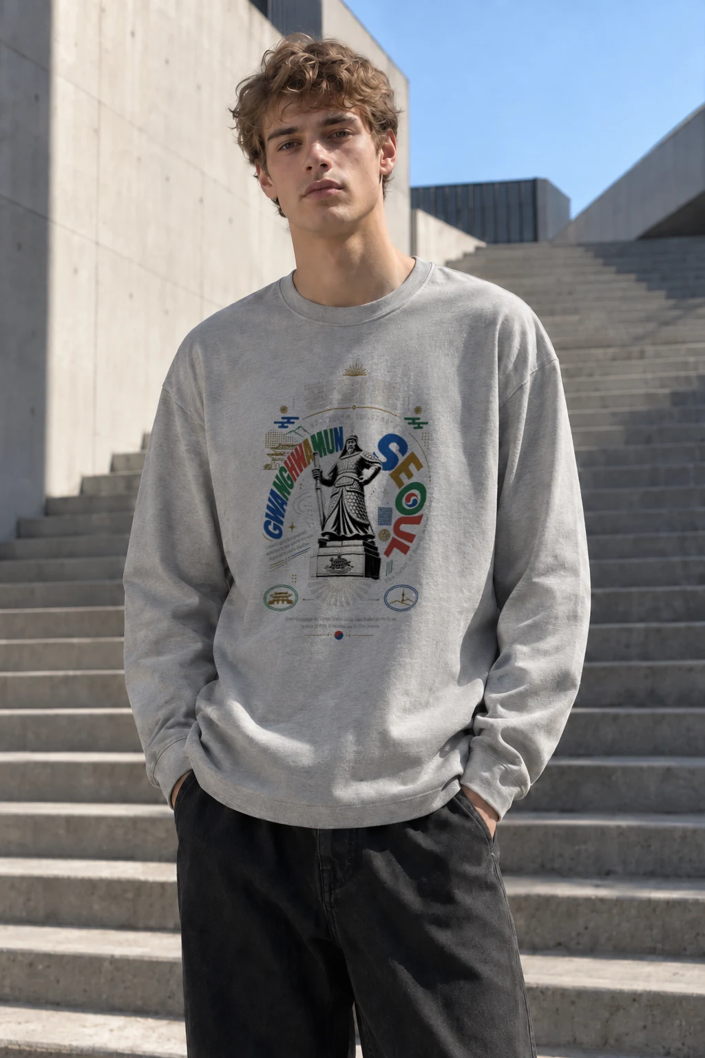 "Gwanghwamun Seoul" Unisex Longsleeve T-shirt | Gildan 2400