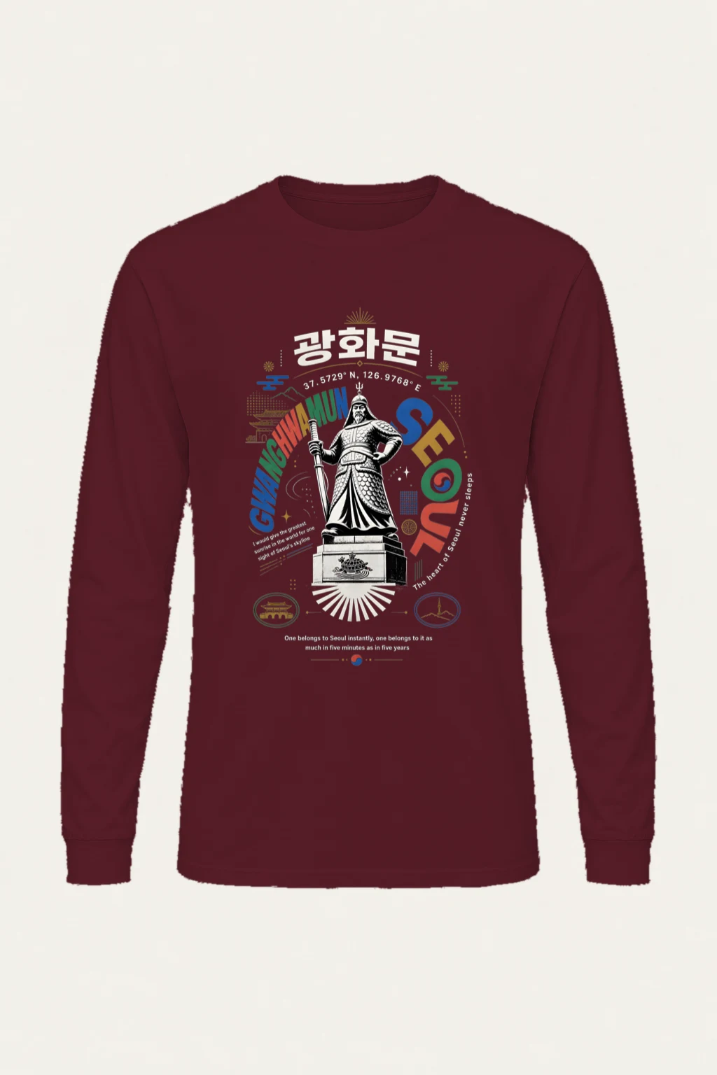 "Gwanghwamun Seoul" Unisex Longsleeve T-shirt | Gildan 2400