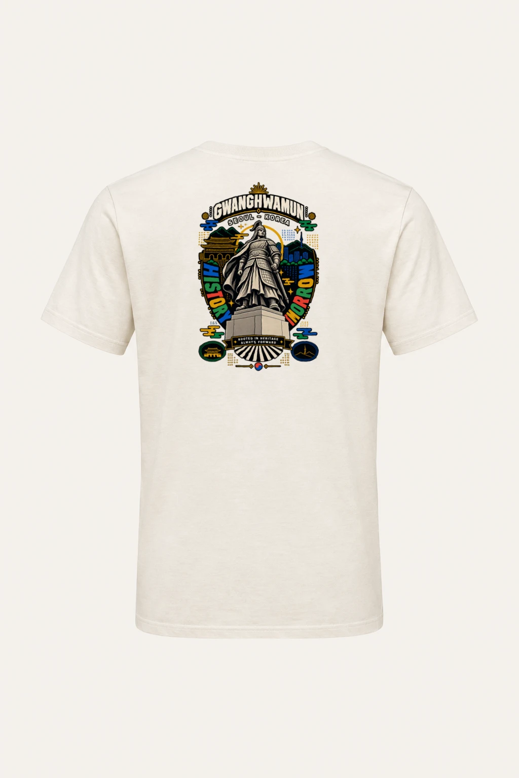 "Gwanghwamun Warrior" Heavyweight Unisex Crewneck T-shirt | Gildan 5000