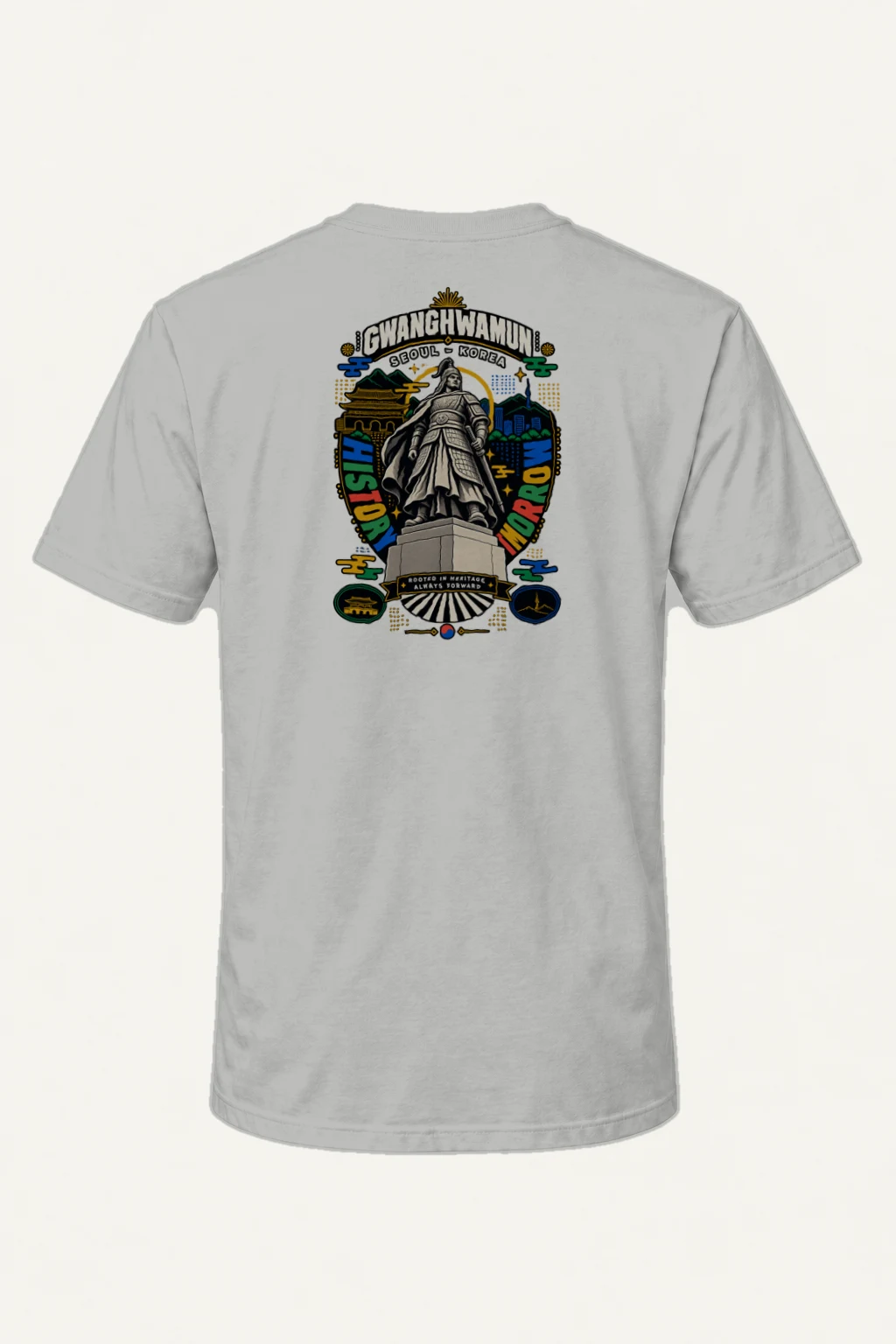 "Gwanghwamun Warrior" Heavyweight Unisex Crewneck T-shirt | Gildan 5000