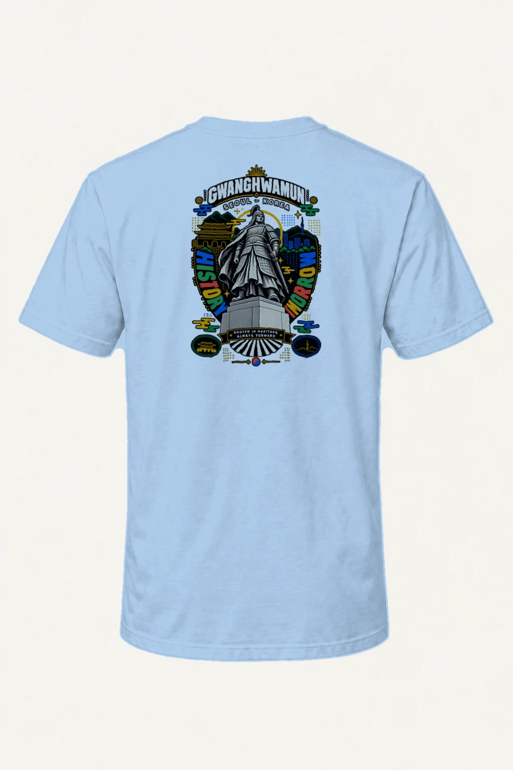 "Gwanghwamun Warrior" Heavyweight Unisex Crewneck T-shirt | Gildan 5000