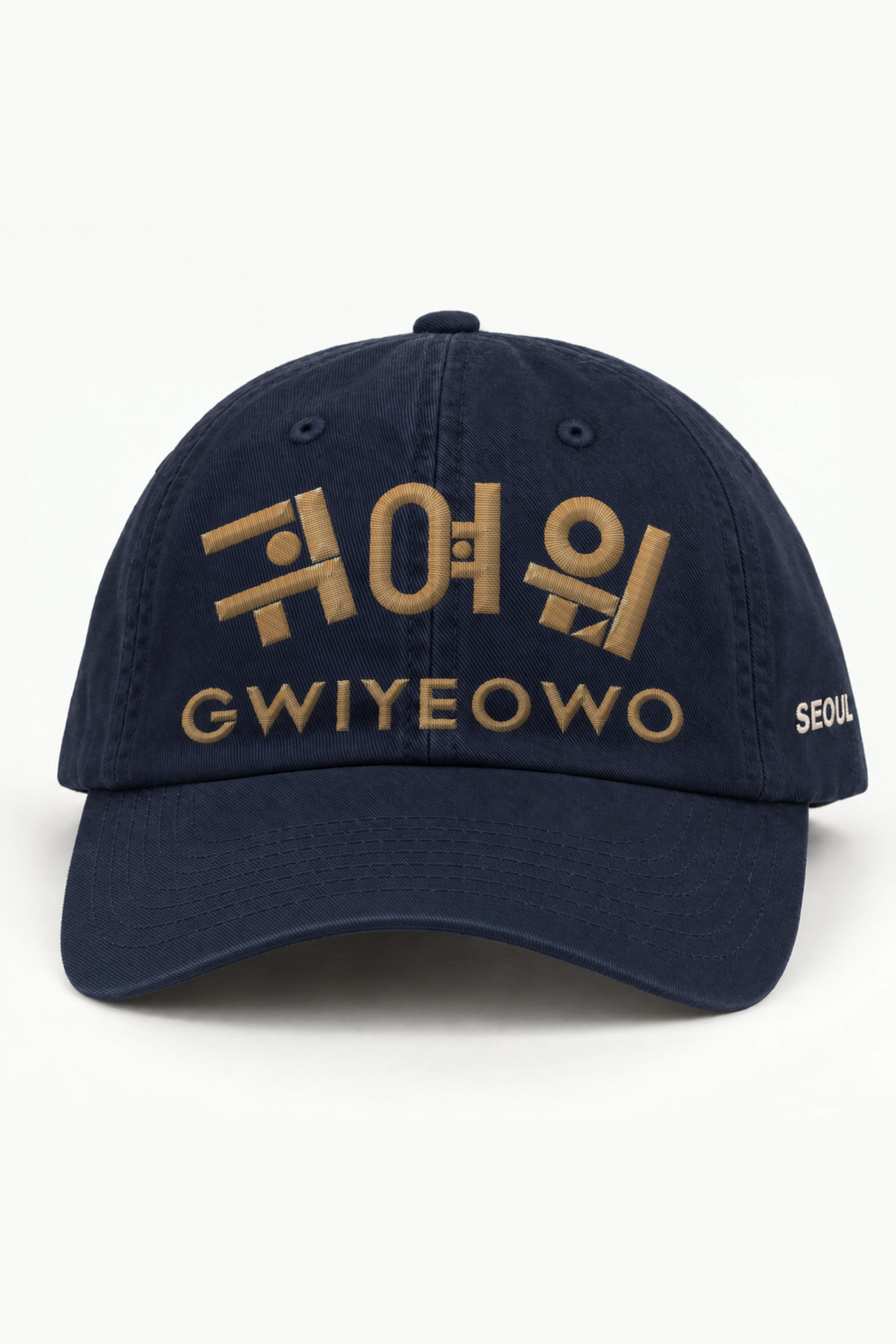 "Gwiyeowo Floof" Classic Dad Hat · Embroidered — navy/cap-front
