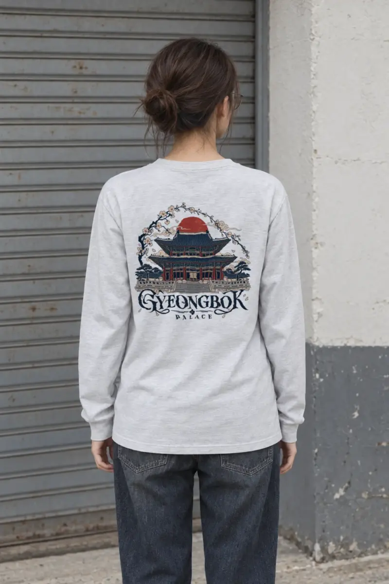 "Gyeongbok Palace" Unisex Longsleeve T-shirt | Gildan 2400
