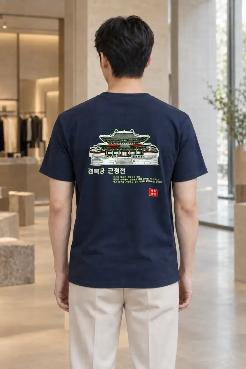 "Gyeongbokgung Geunjeongjeon" Heavyweight Unisex Crewneck T-shirt | Gildan 5000