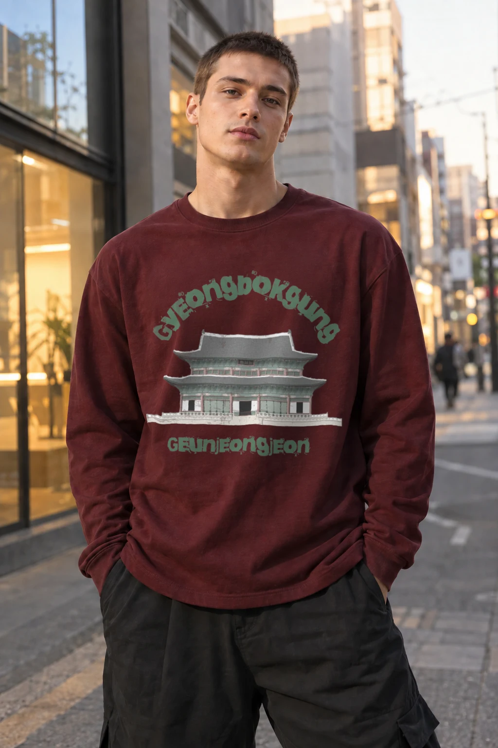 "Gyeongbokgung Hall" Unisex Longsleeve T-shirt | Gildan 2400