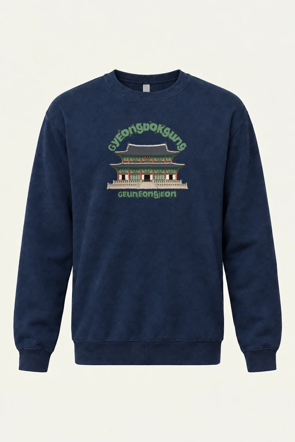"Gyeongbokgung Line Art" Heavy Blend Unisex Crewneck Sweatshirt | Gildan 18000