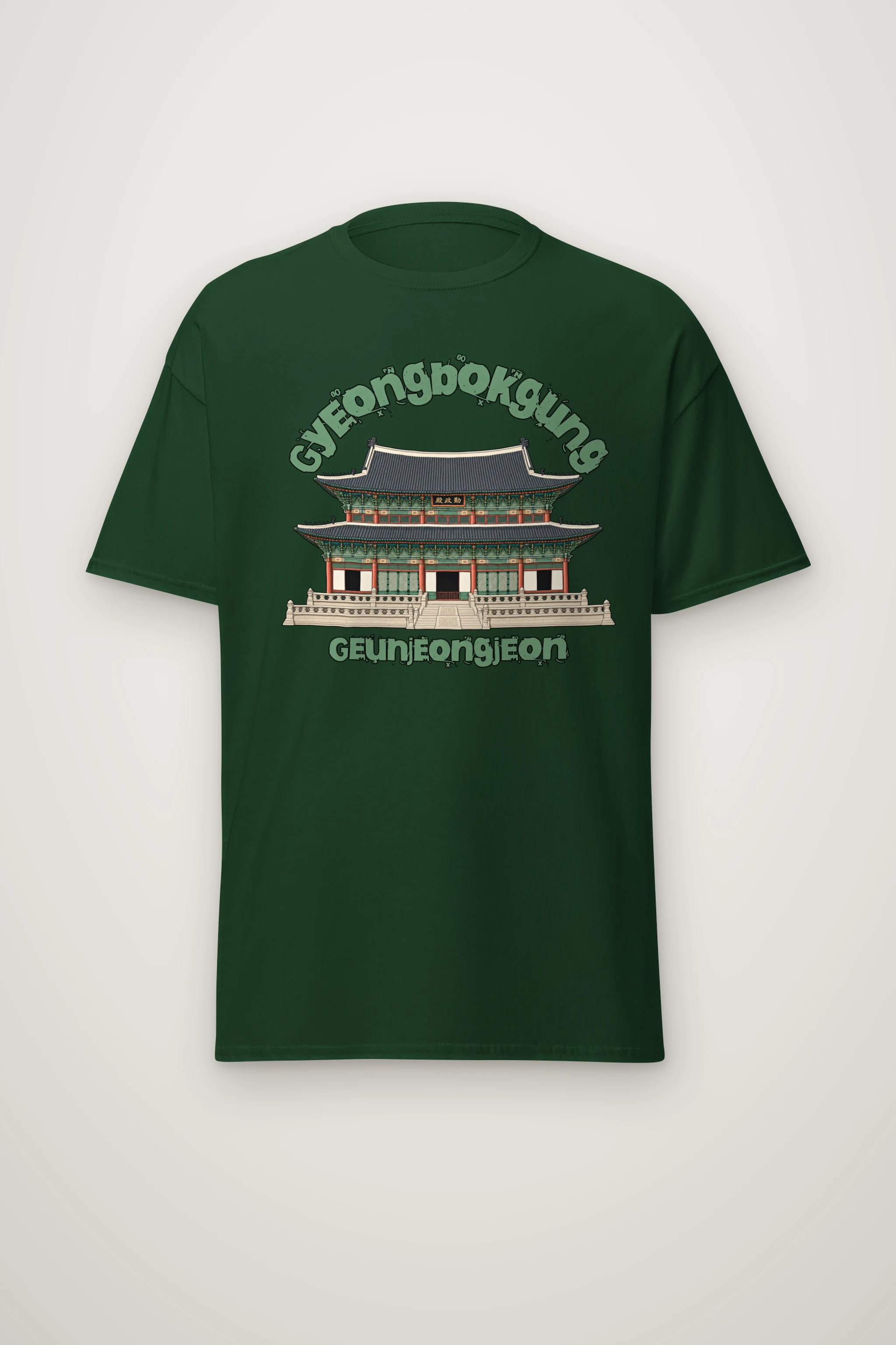 "Gyeongbokgung Line Art" Heavyweight Unisex Crewneck T-shirt