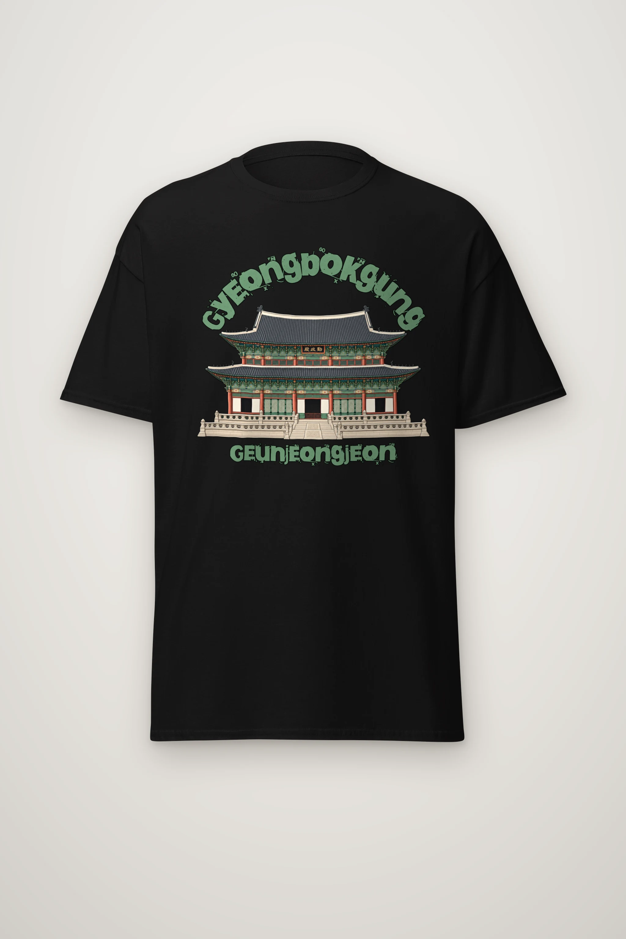 "Gyeongbokgung Line Art" Heavyweight Unisex Crewneck T-shirt