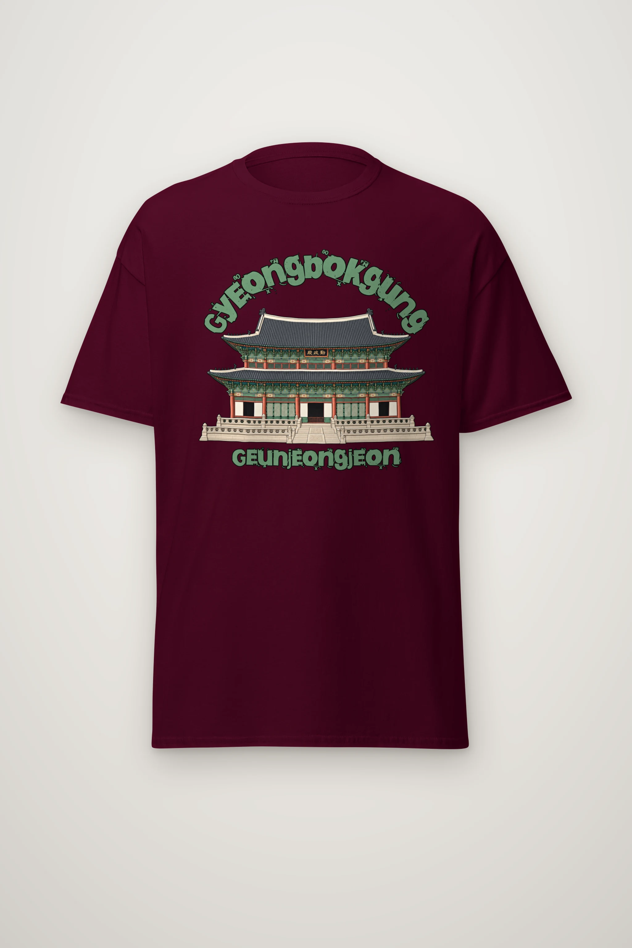 "Gyeongbokgung Line Art" Heavyweight Unisex Crewneck T-shirt