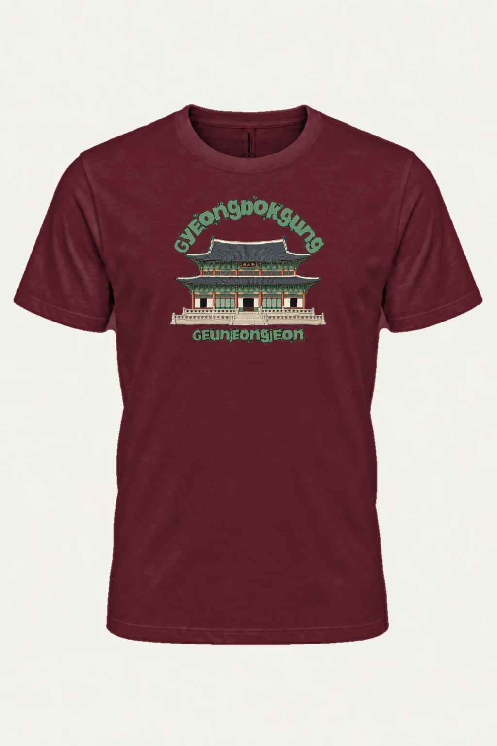 "Gyeongbokgung Line Art" Heavyweight Unisex Crewneck T-shirt | Gildan 5000