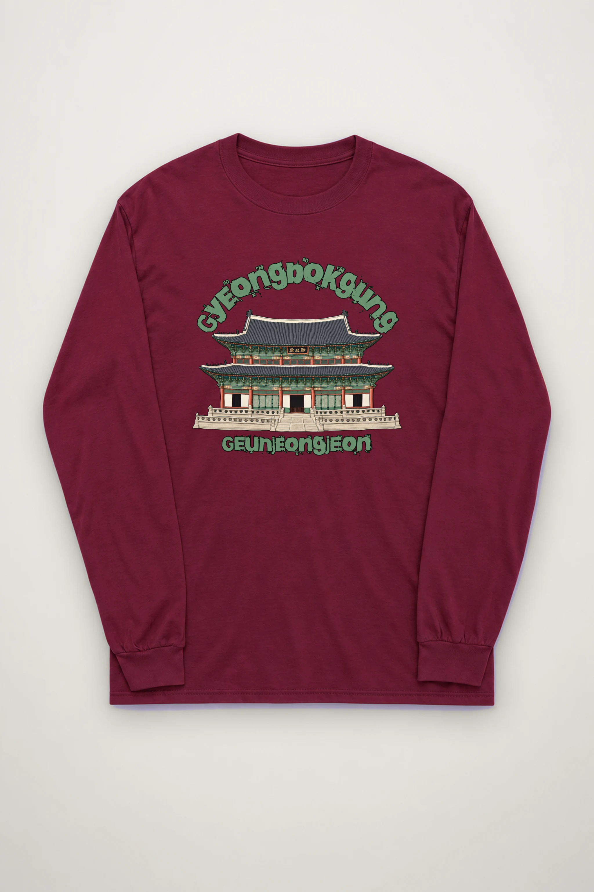 "Gyeongbokgung Linework" Unisex Longsleeve T-shirt
