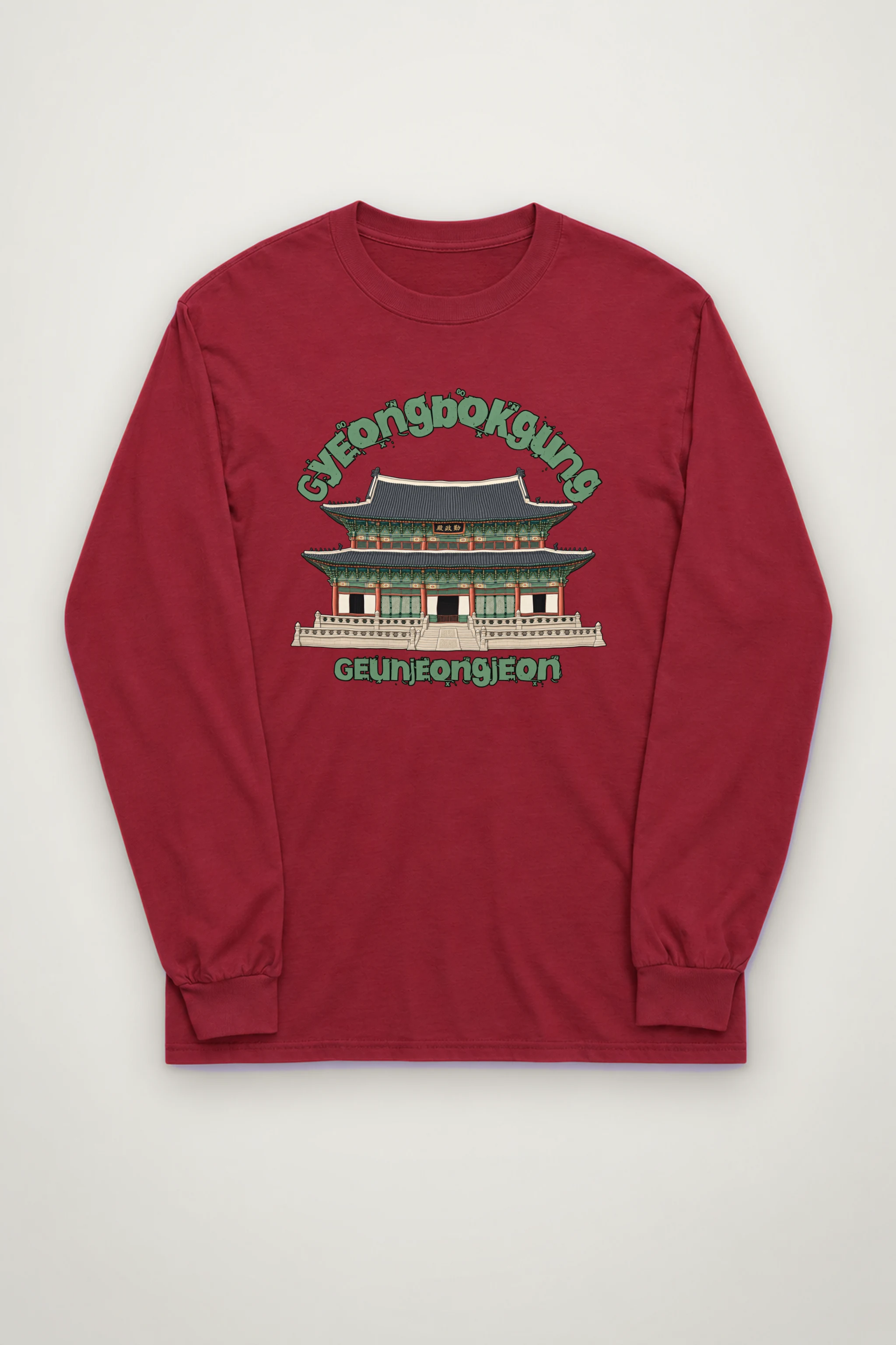 "Gyeongbokgung Linework" Unisex Longsleeve T-shirt