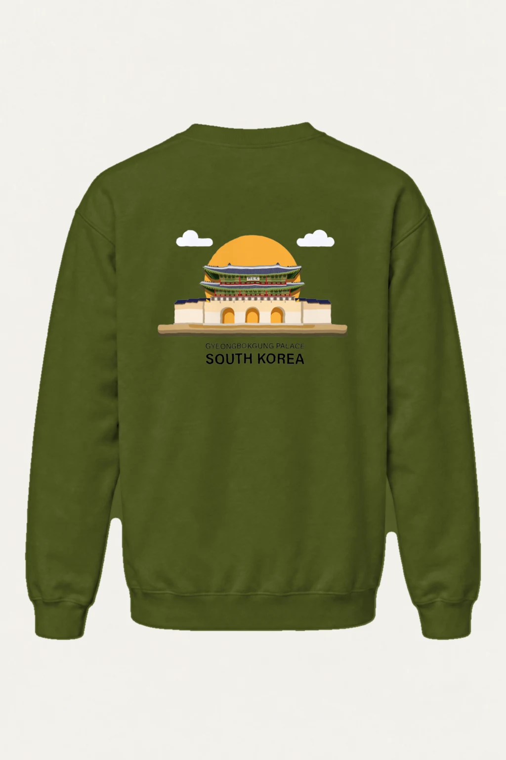 "Gyeongbokgung Palace" Heavy Blend Unisex Crewneck Sweatshirt | Gildan 18000