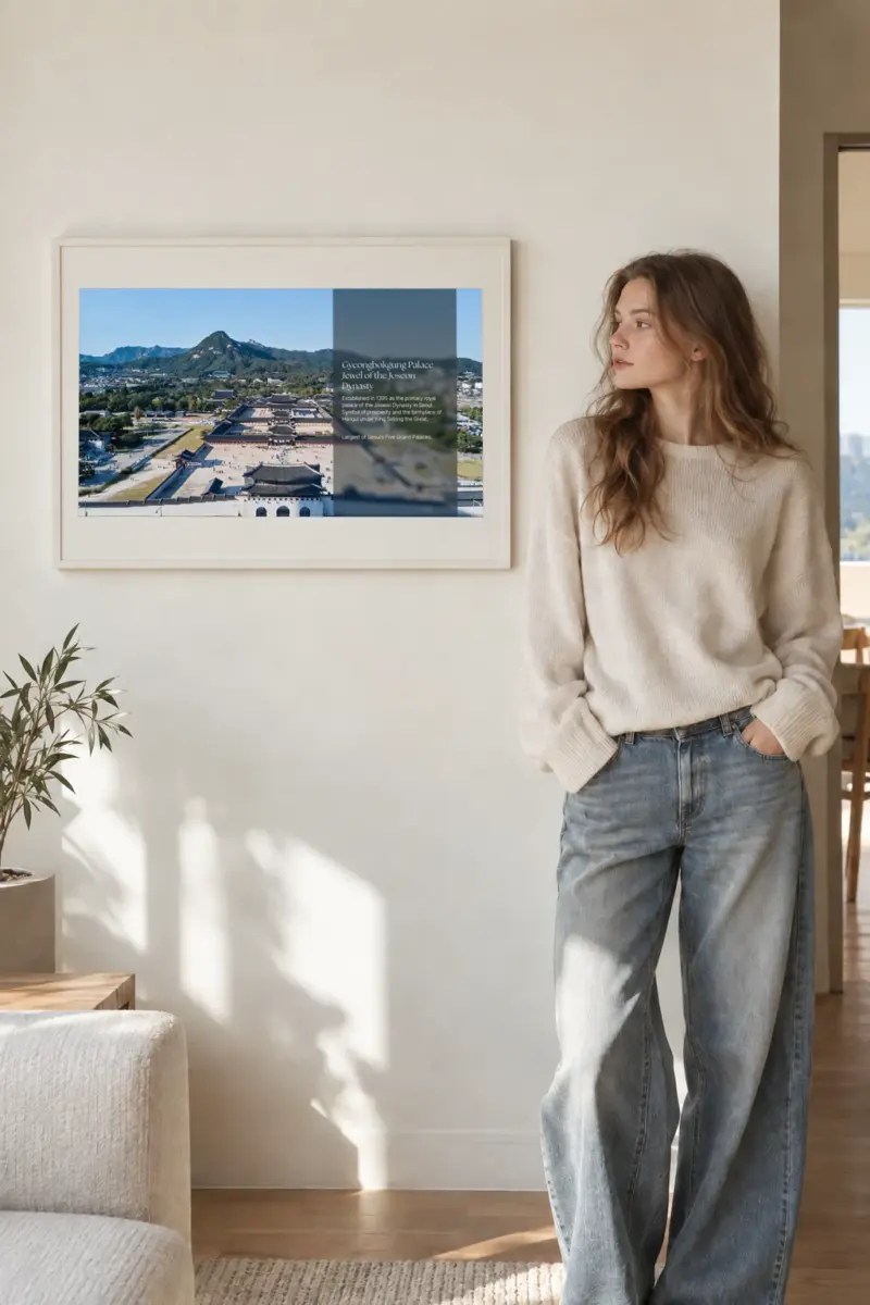 “Gyeongbokgung Palace” Premium Wooden Framed Poster · Landscape