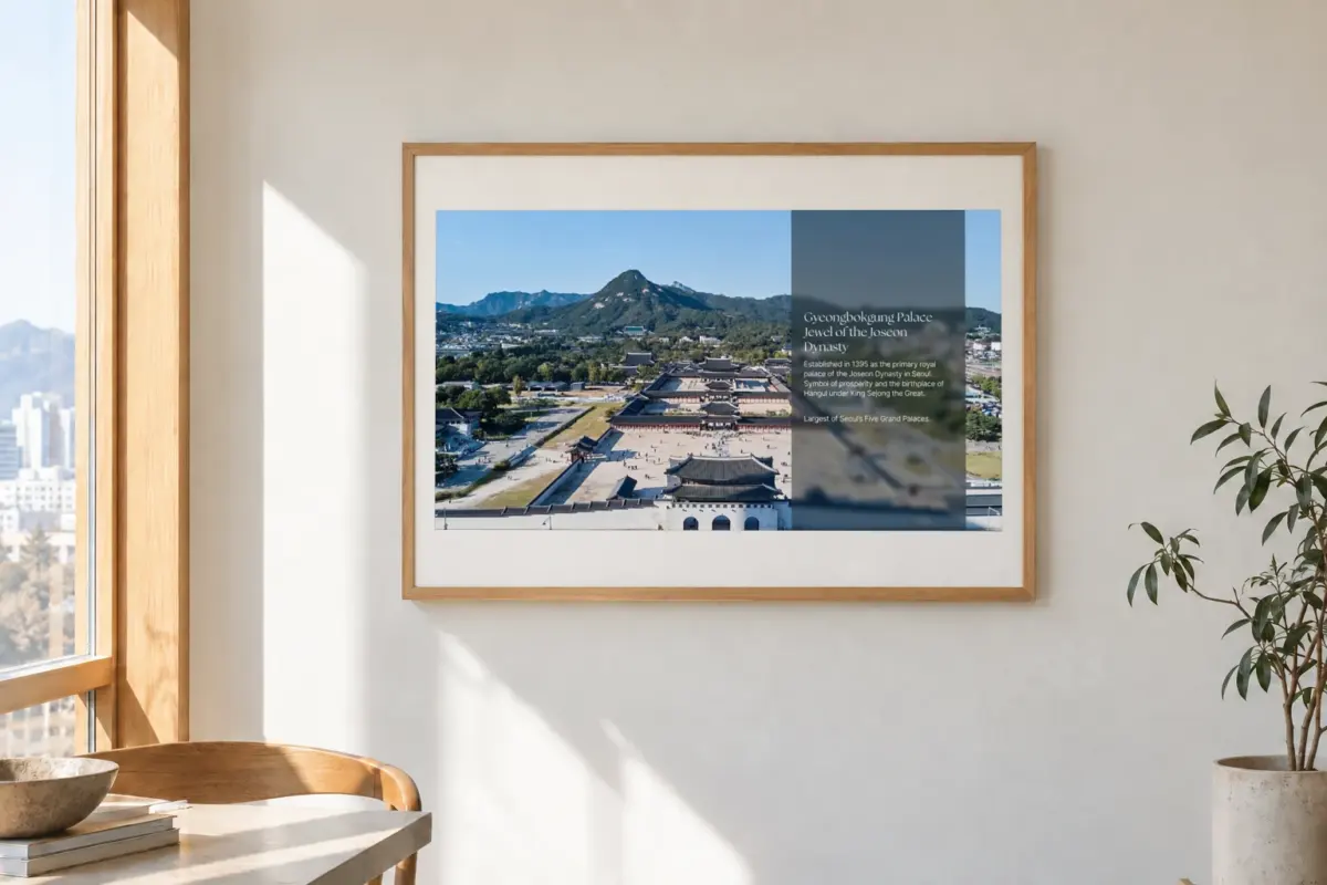 "Gyeongbokgung Palace" Premium Wooden Framed Poster · Landscape