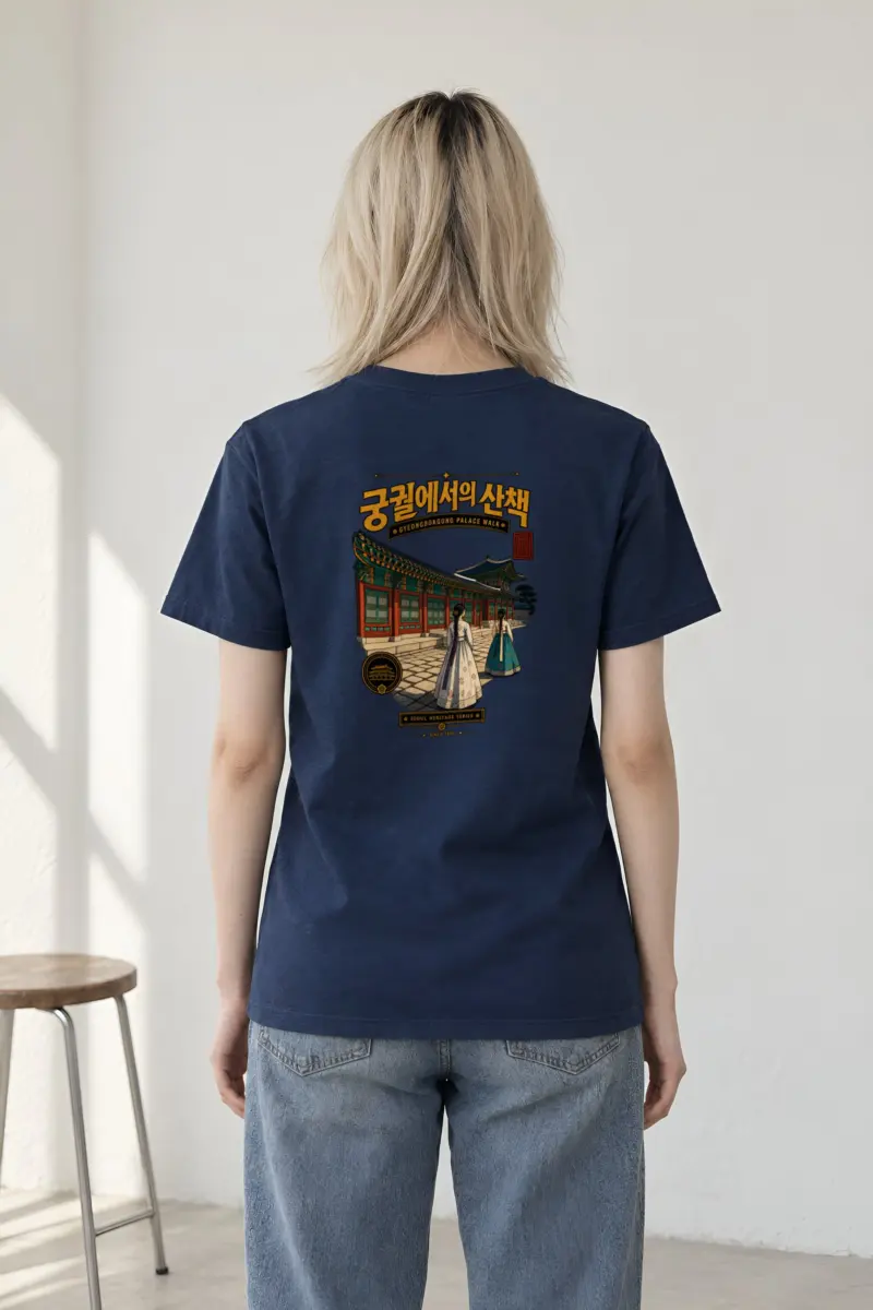 "Gyeongbokgung Palace Walk" Heavyweight Unisex Crewneck T-shirt