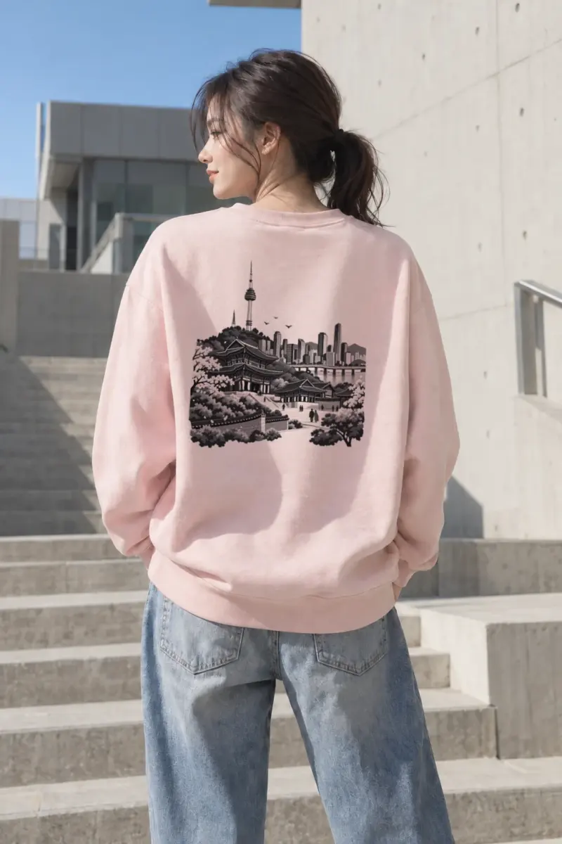 "Gyeongbokgung Skyline" Heavy Blend Unisex Crewneck Sweatshirt