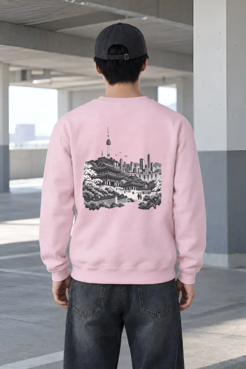 "Gyeongbokgung Skyline" Heavy Blend Unisex Crewneck Sweatshirt