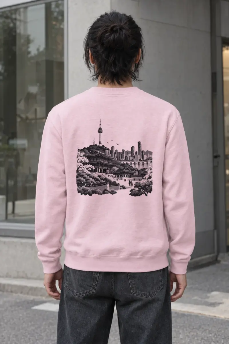"Gyeongbokgung Skyline" Heavy Blend Unisex Crewneck Sweatshirt