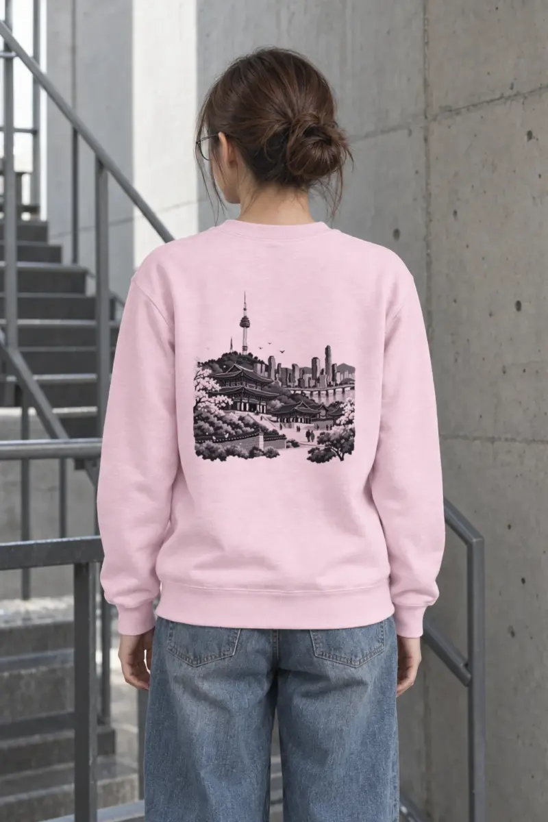"Gyeongbokgung Skyline" Heavy Blend Unisex Crewneck Sweatshirt