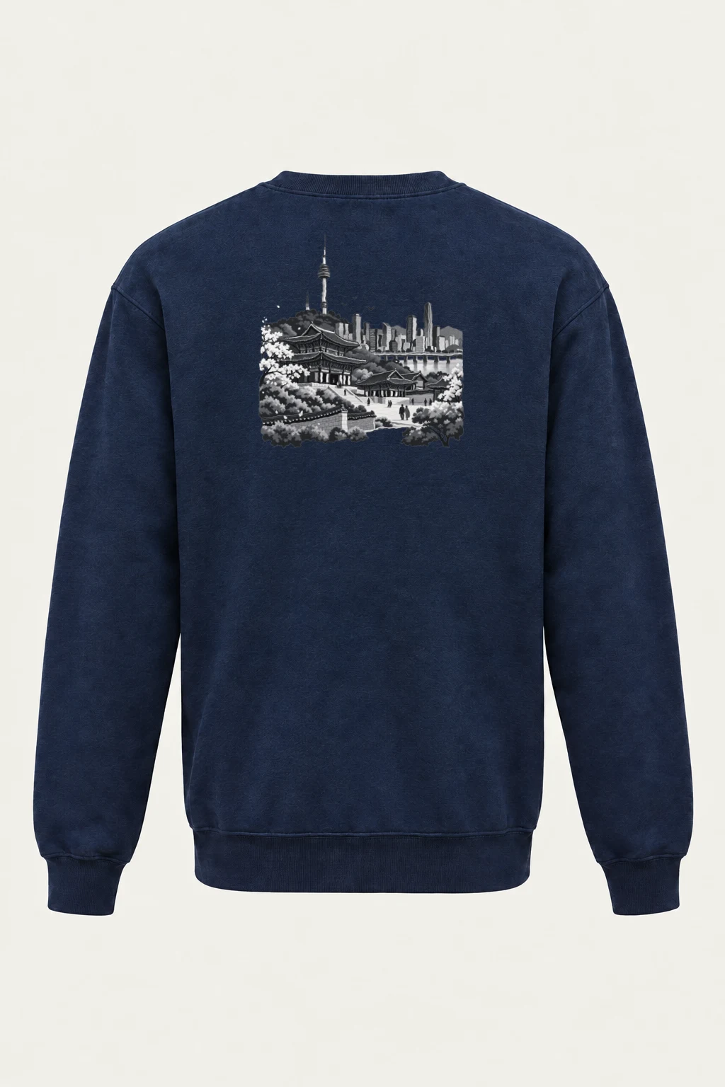 "Gyeongbokgung Skyline" Heavy Blend Unisex Crewneck Sweatshirt | Gildan 18000