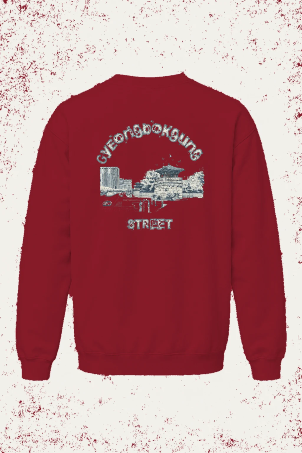 "Gyeongbokgung Street" Heavy Blend Unisex Crewneck Sweatshirt | Gildan 18000