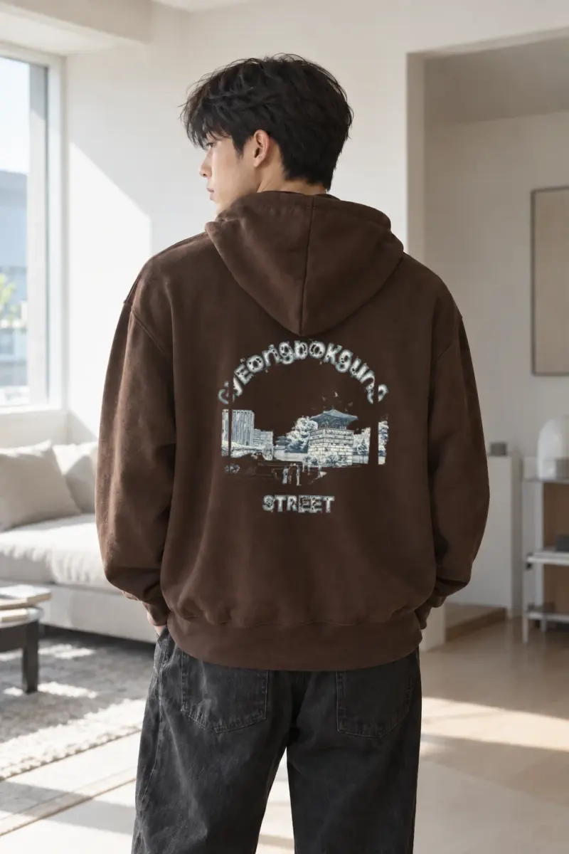 “Gyeongbokgung Street” Heavy Blend Unisex Pullover Hoodie | Gildan 18500