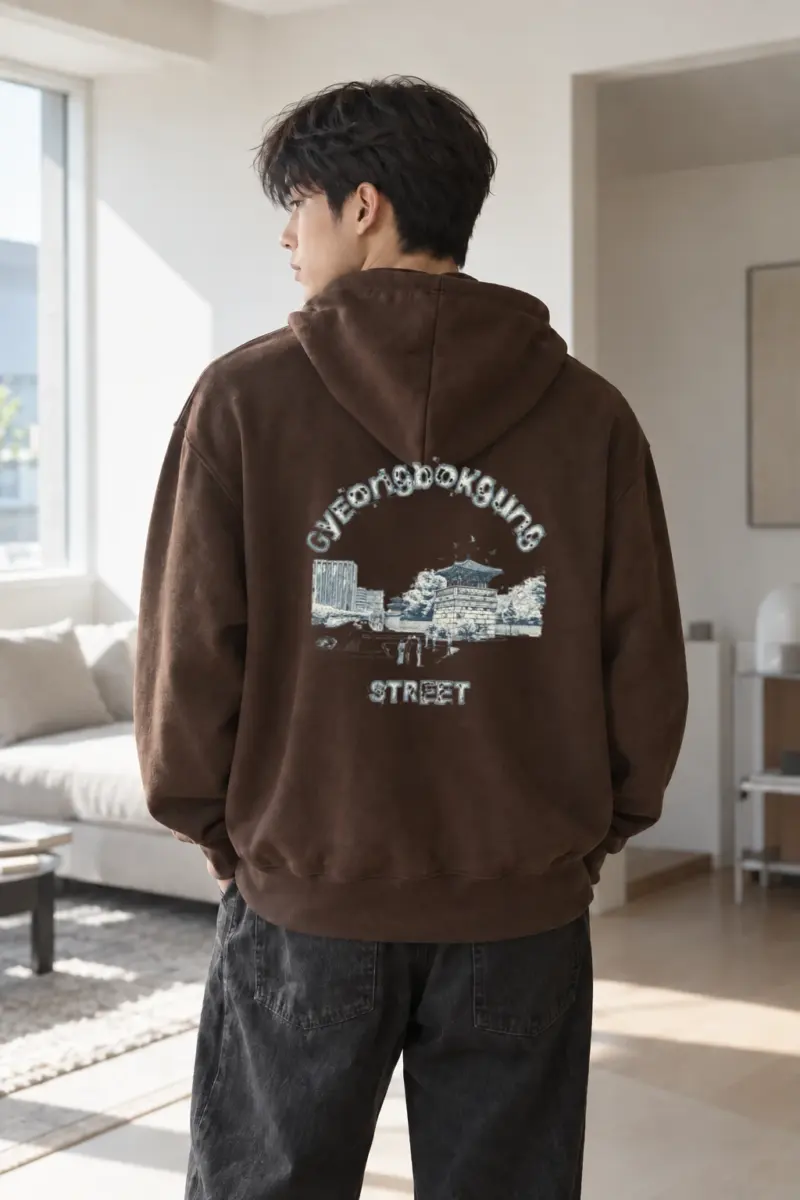 "Gyeongbokgung Street" Heavy Blend Unisex Pullover Hoodie | Gildan 18500