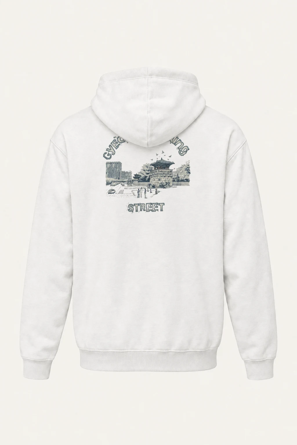 "Gyeongbokgung Street" Heavy Blend Unisex Pullover Hoodie | Gildan 18500