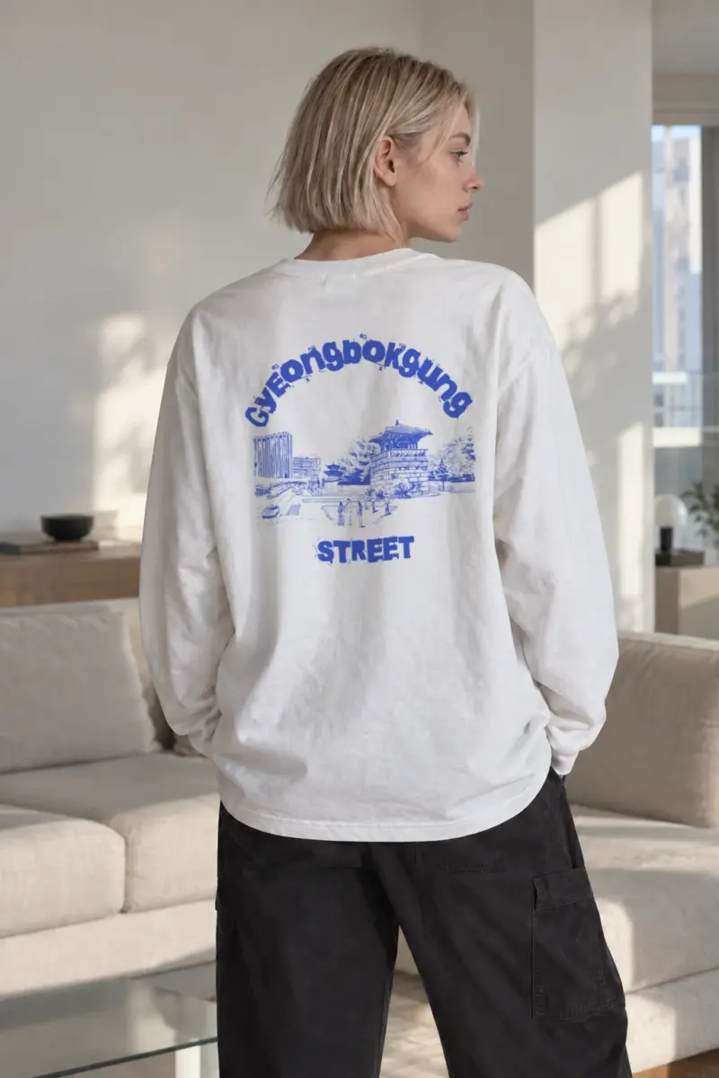 “Gyeongbokgung Street” Unisex Longsleeve T-shirt | Gildan 2400