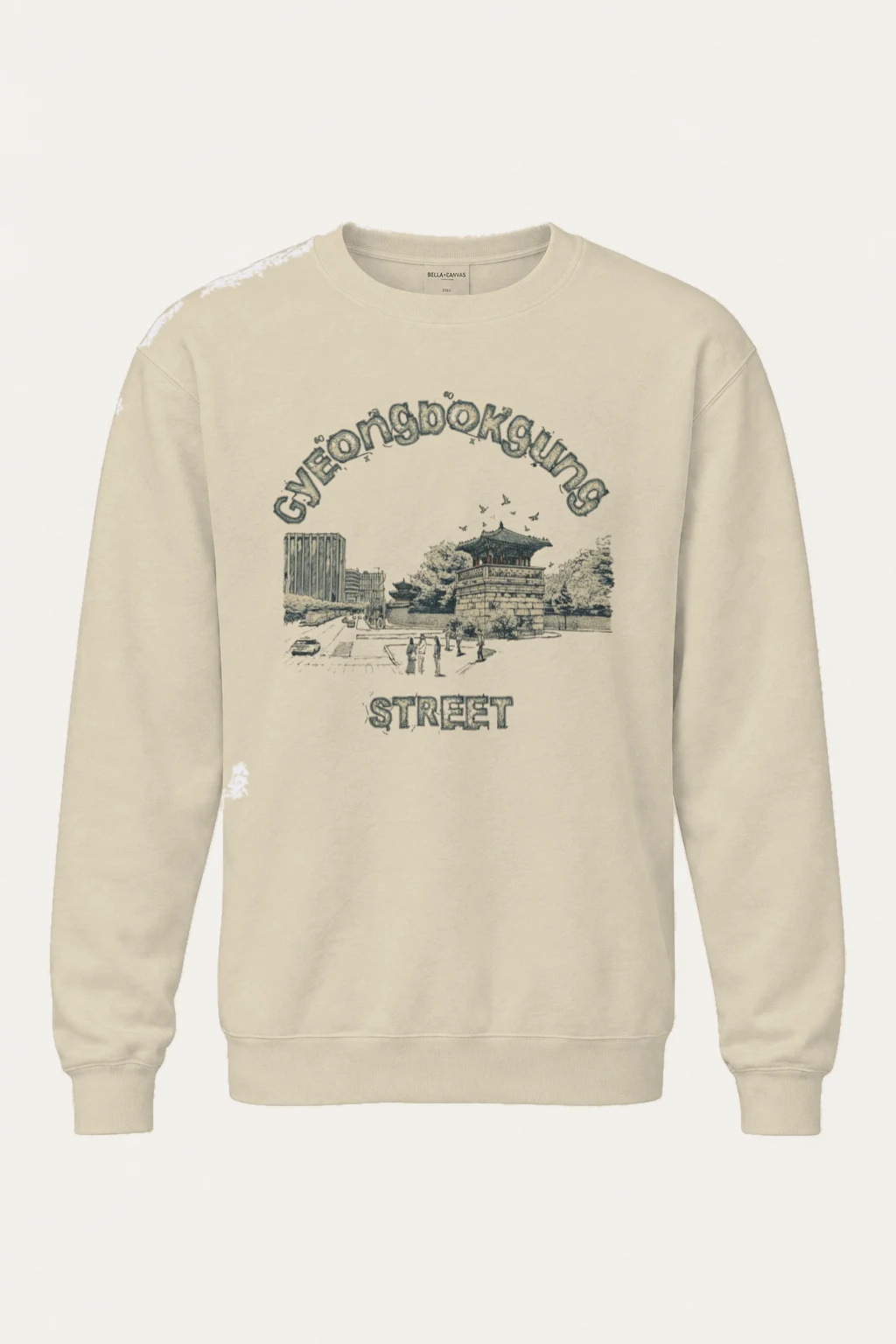 "Gyeongbokgung Street" Unisex Sponge Fleece Crewneck Sweatshirt | Bella + Canvas 3901