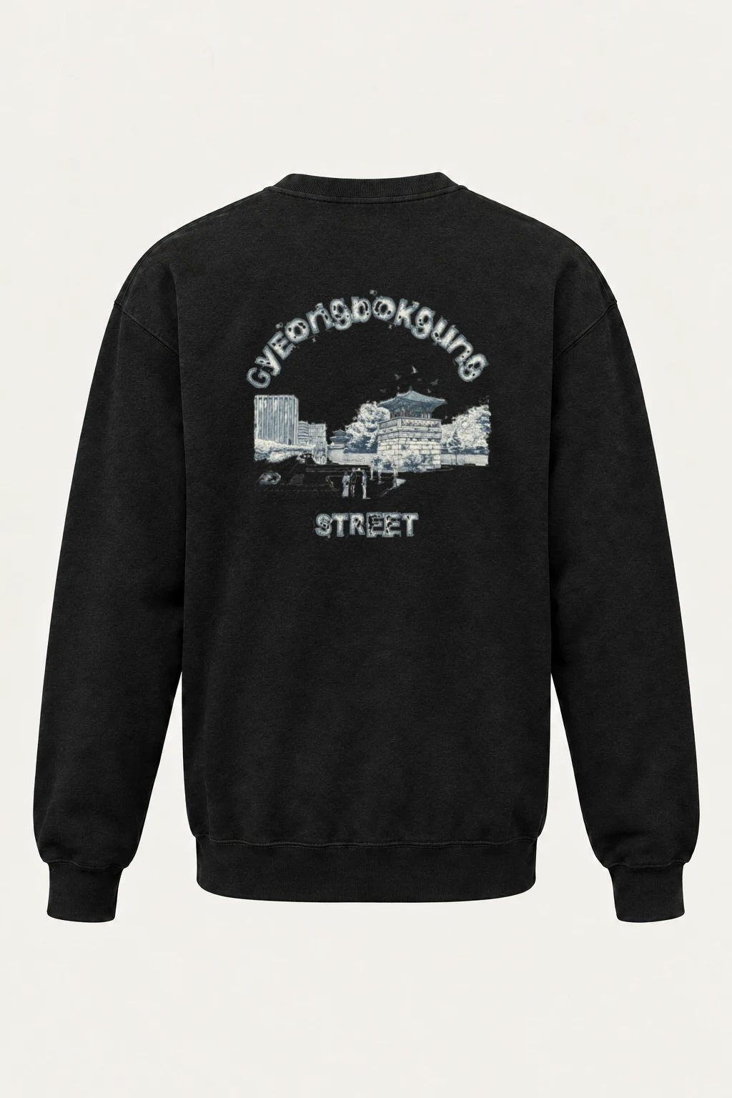 "Gyeongbokgung Street" Unisex Sponge Fleece Crewneck Sweatshirt | Bella + Canvas 3901