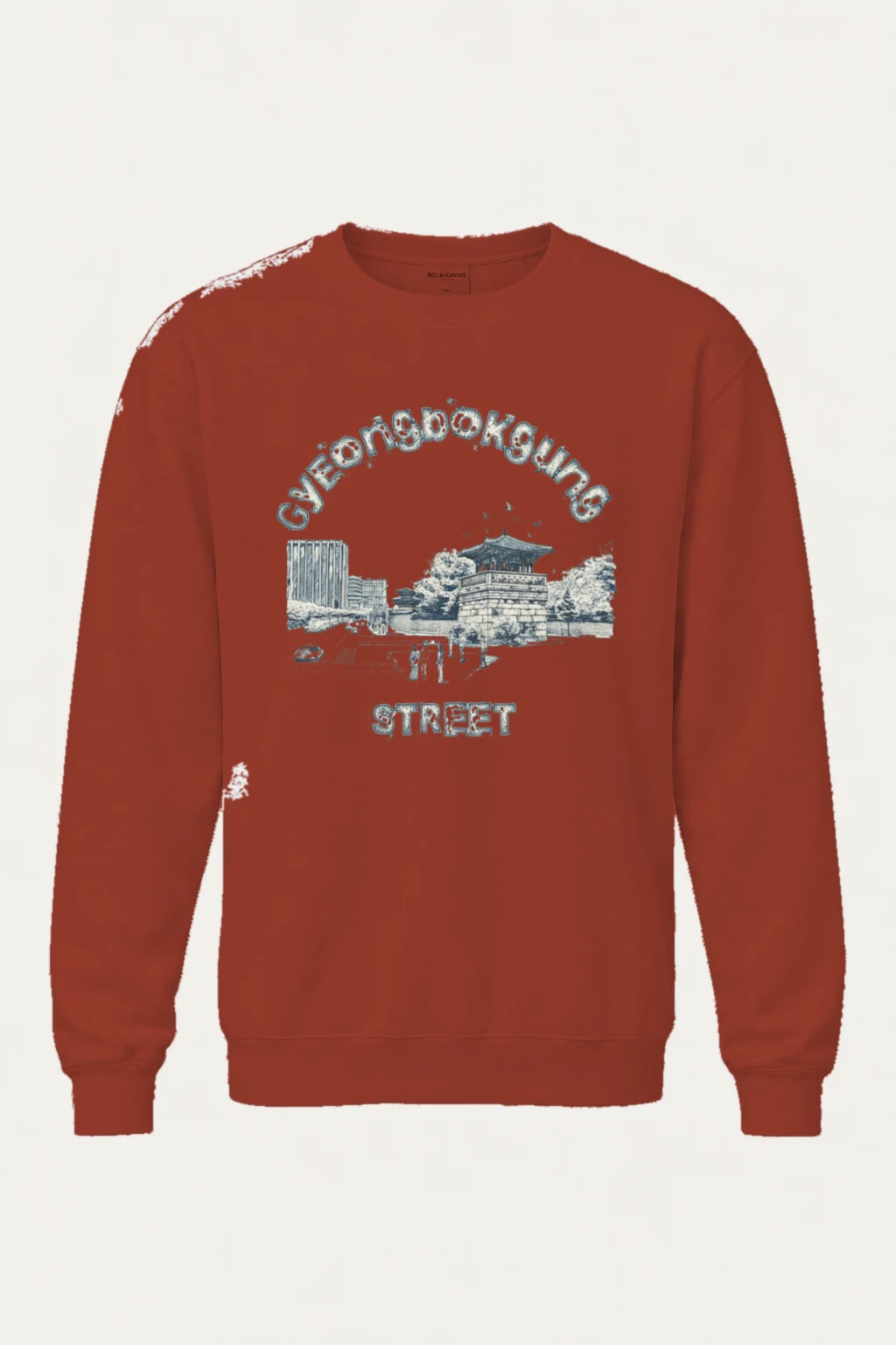 "Gyeongbokgung Street" Unisex Sponge Fleece Crewneck Sweatshirt | Bella + Canvas 3901