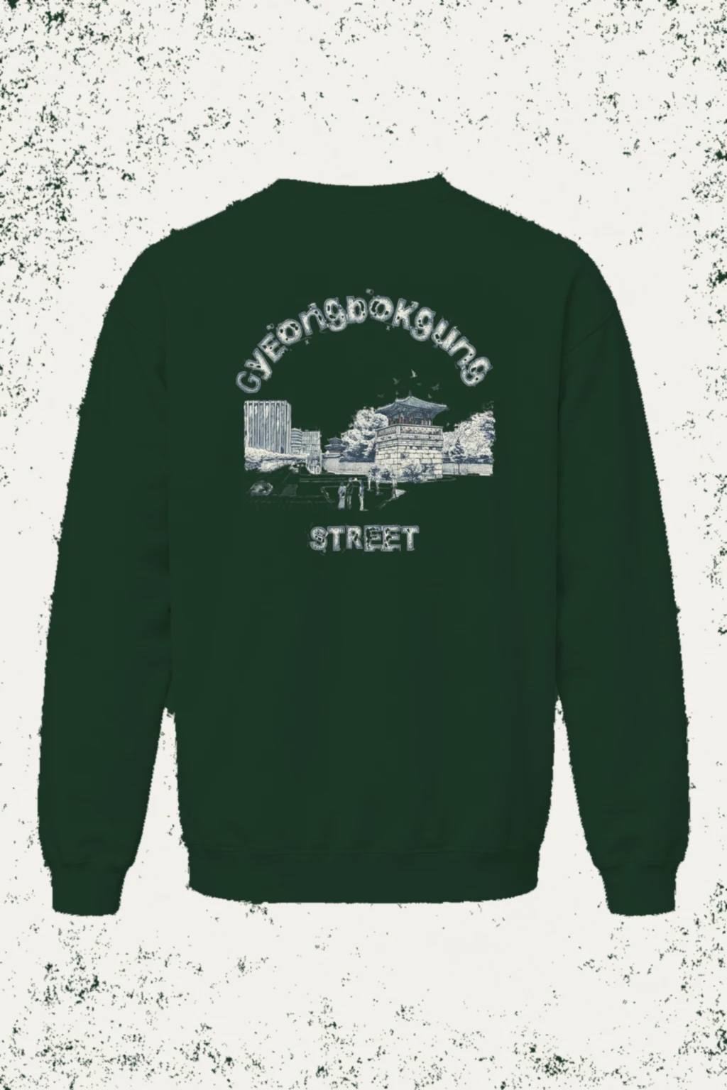 "Gyeongbokgung Street" Unisex Sponge Fleece Crewneck Sweatshirt | Bella + Canvas 3901