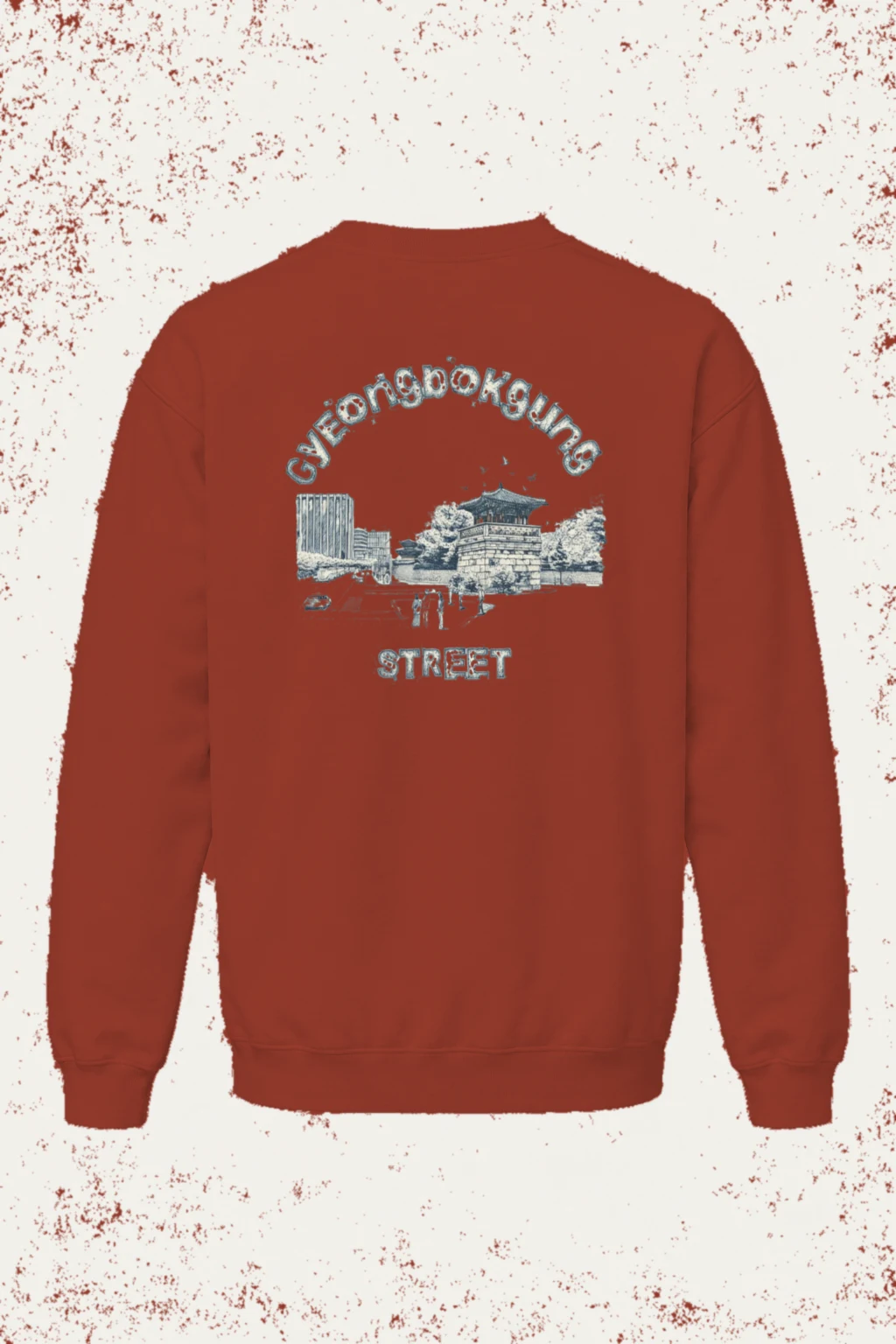 "Gyeongbokgung Street" Unisex Sponge Fleece Crewneck Sweatshirt | Bella + Canvas 3901