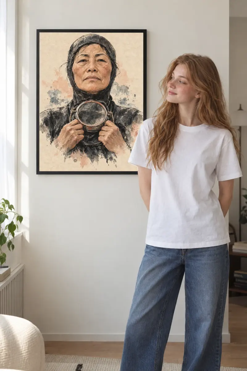“Haenyeo” Premium Wooden Framed Poster