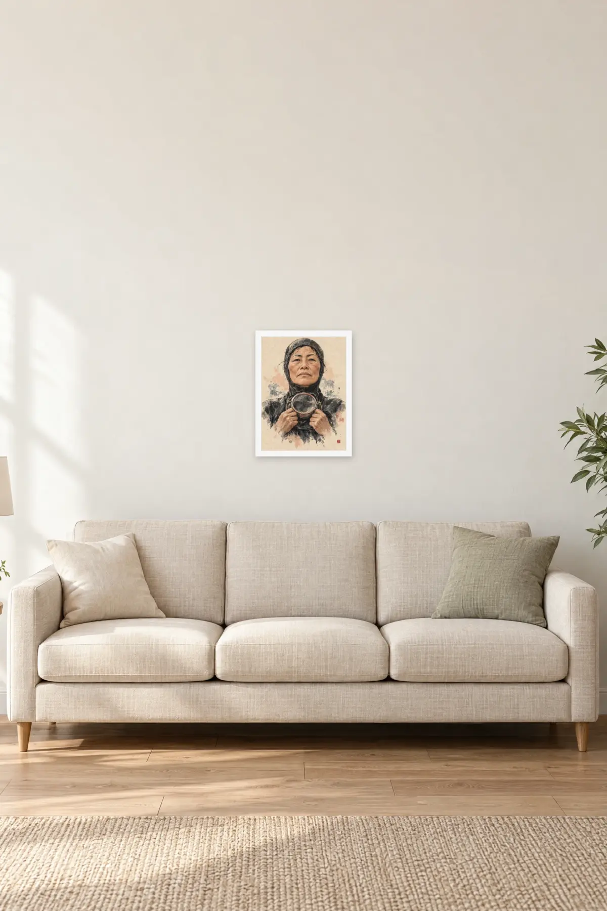 "Haenyeo" Premium Wooden Framed Poster — White frame, 12 × 16 in