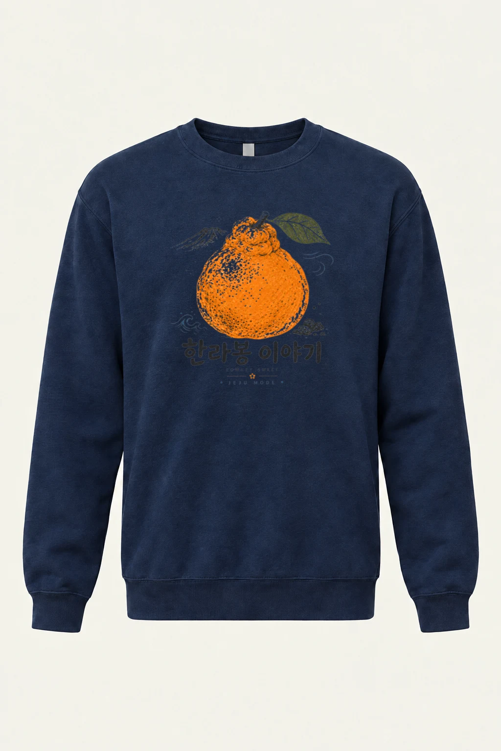 "Hallabong Jeju Mode" Unisex Sponge Fleece Crewneck Sweatshirt | Bella + Canvas 3901