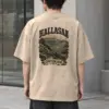 "HALLASAN CRATER RIM 1,947 M" Men's Oversized Heavyweight Crewneck T-Shirt