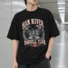 "Han River Barbell Club" Men's Oversized Heavyweight Crewneck T-Shirt