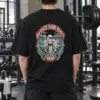 "Han River Dawn Rowers" Men's Oversized Heavyweight Crewneck T-Shirt