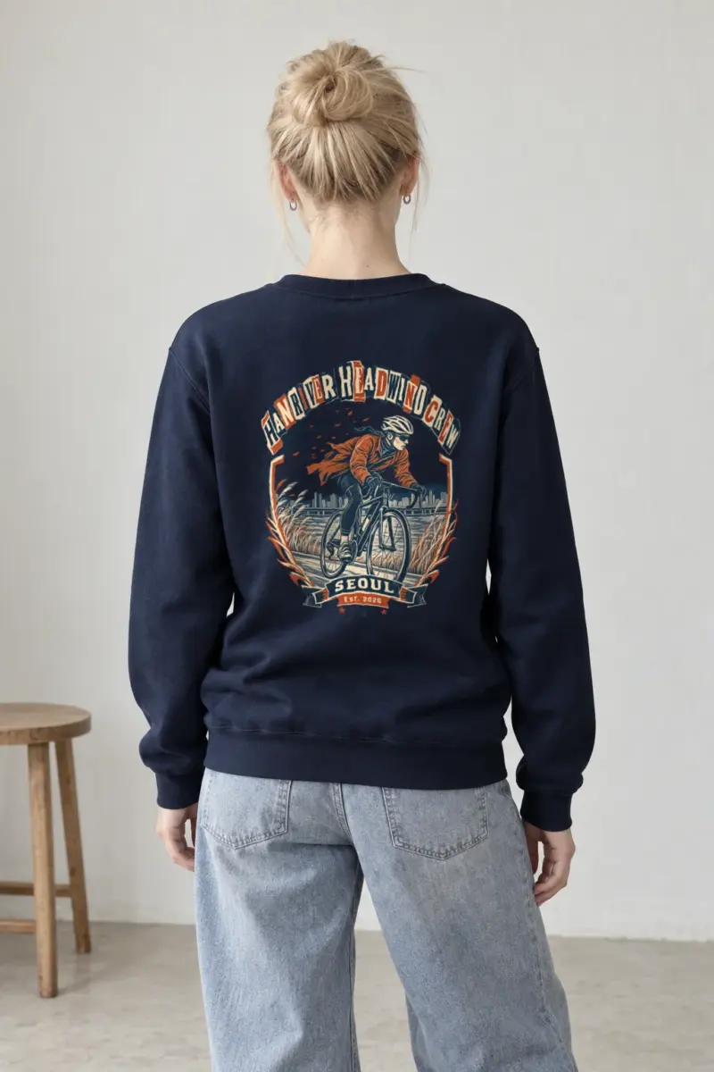"Han River Headwind Crew" Heavy Blend Unisex Crewneck Sweatshirt