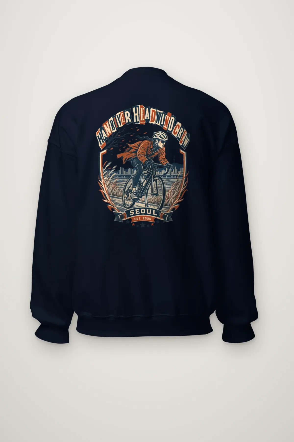 "Han River Headwind Crew" Heavy Blend Unisex Crewneck Sweatshirt