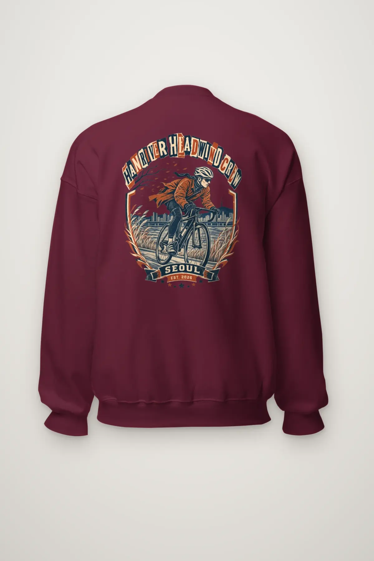 "Han River Headwind Crew" Heavy Blend Unisex Crewneck Sweatshirt